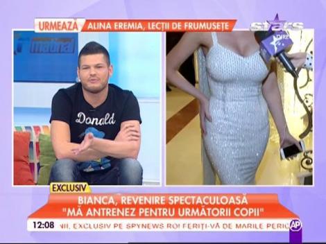 Bianca Drăguşanu, prima şedinţă foto după naştere: "Mă antrenez pentru următorii copii"