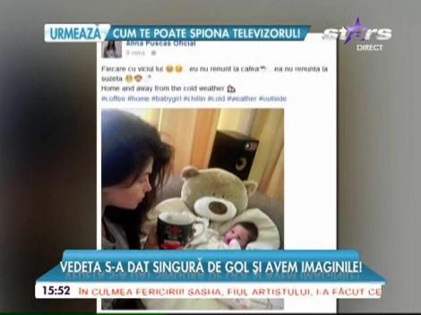 Alina Pușcaș s-a dat de gol! Nu renunță la viciul său nici măcar în preajma copilului! „Fiecare cu ale lui...” (VIDEO)