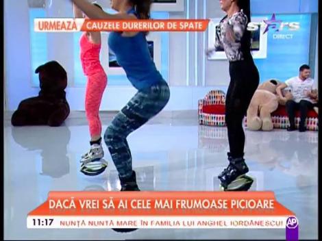 Demonstraţie spectaculoasă de Kangoo Jumps, în platoul de la Star Matinal!