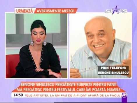 Benone Sinulescu: "Mă pregătesc pentru festivalul care îmi poartă numele"
