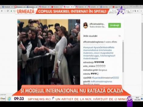 Oamenii fac coadă să o atingă pe Mădălina Ghenea