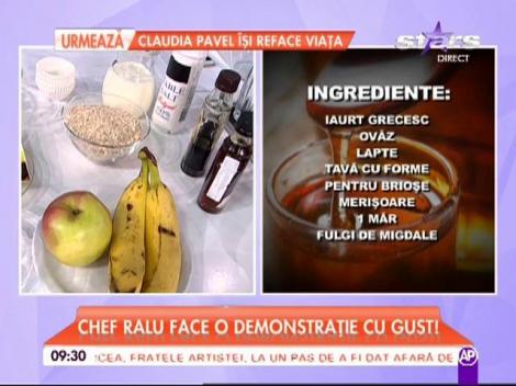 Raluca Dumitru pregăteşte "Brioşe cu banane"