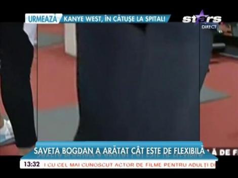 La 70 de ani, Saveta Bogdan a arătat cât este de flexibilă