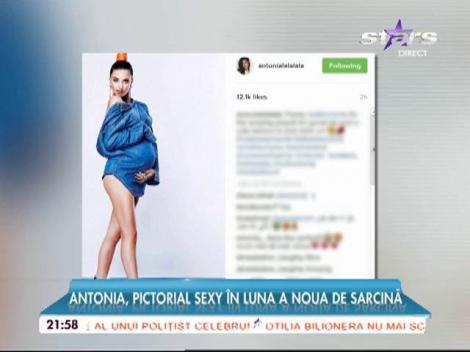 Antonia, pictorial sexy în luna a noua de sarcină
