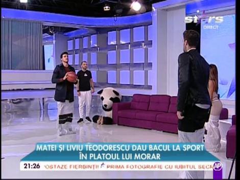 Provocarea lui Morar! Matei și Liviu Teodorescu joacă baschet în platoul Răi da' buni