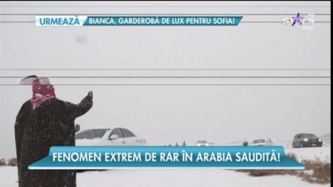 Arabia Saudită a fost acoperită de zăpadă