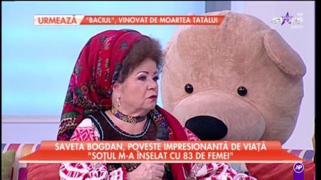 Saveta Bogdan: "Bărbatul ideal trebuie să arate ca Ion Țiriac"