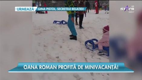 Oana Roman, cu toată familia pe pârtie