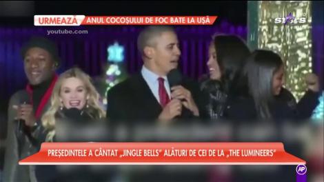 Barack Obama a cântat alături de Marc Anthony şi Kelly Clarkson!