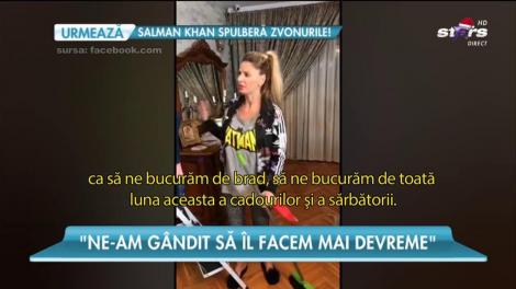 Andreea Bănică a decorat bradul de Crăciun, alături de copiii ei, în direct pe Facebook. Detaliul care a făcut deliciul fanilor