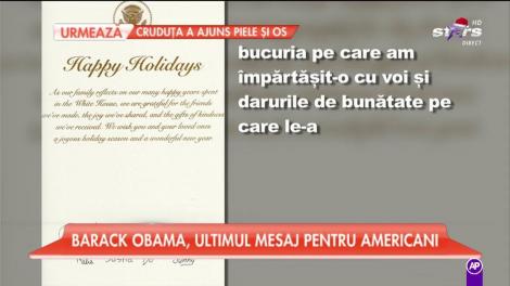 Barack Obama, ultimul mesaj pentru americani!