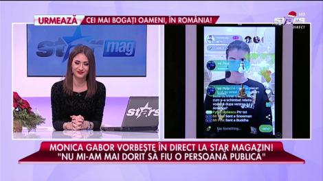 Monica Gabor, în direct într-o emisiune, după o pauză de doi ani