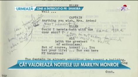 Cât valorează notiţele lui Marilyn Monroe