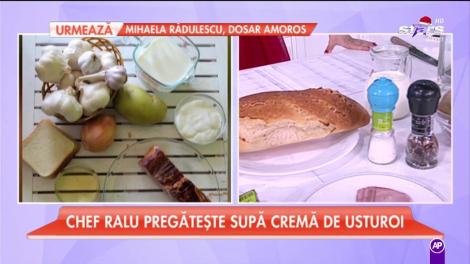 Chef Ralu gătește o supă de cremă cu usturoi