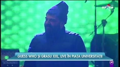 Guess Who și Grasu XXL, live în Piața Universității