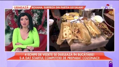 S-a dat startul competiției de preparat cozonaci! Patru echipe de vedete se duelează în bucătărie