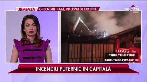 Incendiu puternic în Capitală. Patru locuințe au fost mistuite de flăcări