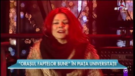 Ligia cântă live în Piața Universității