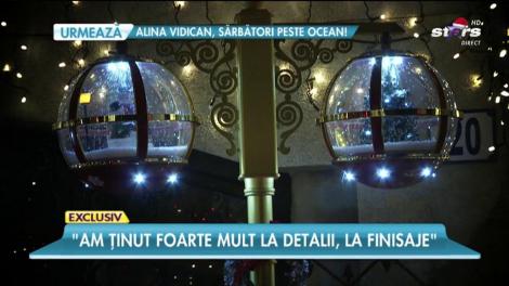 Wow! Oana Zăvoranu şi-a transformat locuinţa în Regatul lui Moş Crăciun: ”Am montat beculețele cu macaraua”