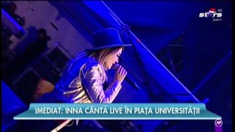 Irina Rimes cântă live în Piața Universității
