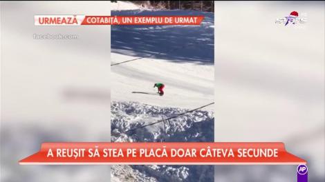 MIrcea Eremia, "aventură" pe placa de snowboard