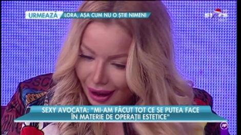 Sara Andreea, Sexy Avocata, prima apariție la televiziune "Am venit în România să mă operez"