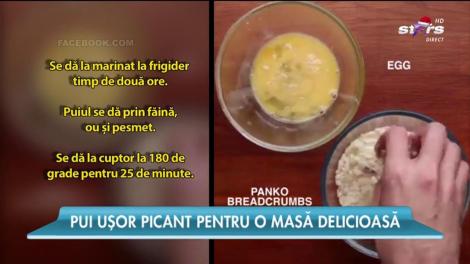 Atenţie, gurmanzi! Pui ușor picant pentru o masă delicioasă