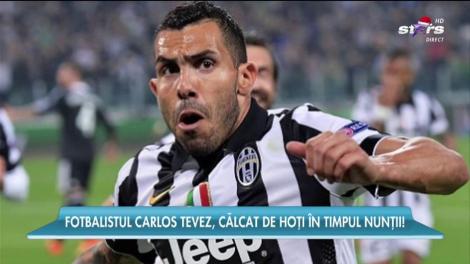 Fotbalistul Carlos Tevez, călcat de hoți în timpul nunții!