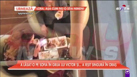 Bianca Drăgușanu, a lăsat-o pe Sofia în grija lui Victor Slav