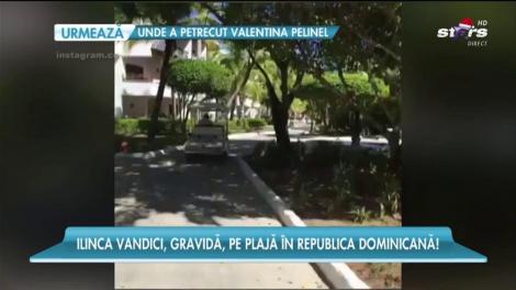 Ilinca Vandici, gravidă, pe plajă în Republica Dominicană