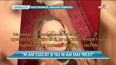 Ana Mardare, cântăreața operată pe creier, a oferit primul interviu după revenirea din comă