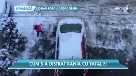 Adrian Cristea și-a scos fetița la zăpadă
