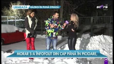 Sexy Fachira s-a jucat cu focul în sutien, la -10 grade Celsius