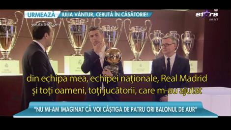 Cristiano Ronaldo, desemnat cel mai bun fotbalist din lume!