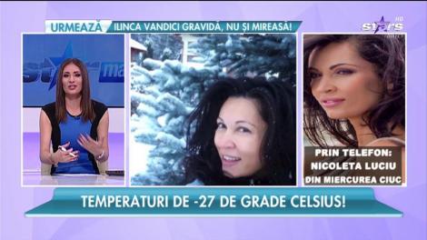 Nicoleta Luciu, în luptă cu gerul năpraznic