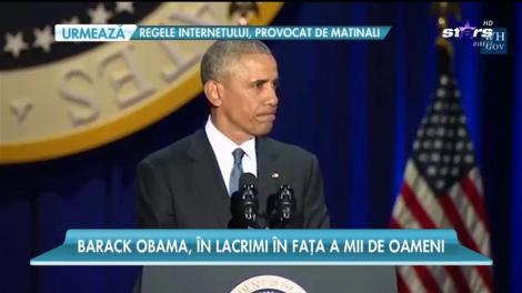 Barack Obama, în lacrimi în fața a mii de oameni