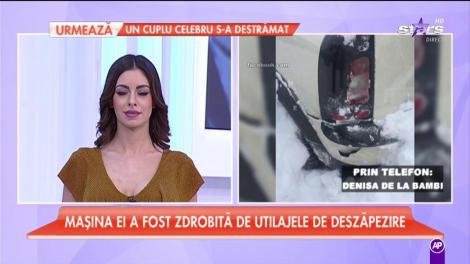 Mașina Denisei de la Bambi a fost zdrobită de utilajele de deszăpezire