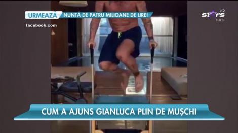 La aproape 50 de ani, Gianluca Vacchi le dă clasă puştanilor la sală