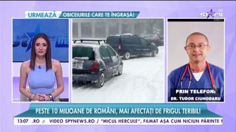 Peste 10 milioane de români, mai afectați de frigul teribil