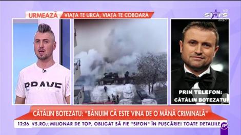 Cătălin Botezatu oferă declarații după incendiul din clubul Bamboo
