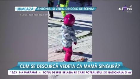Elena Băsescu și-a scos îngerașii la plimbare și au ajuns până la munte, chiar pe pârtia de schi