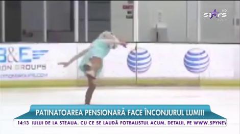 La 90 de ani, dansează pe gheaţă ca o puştoaică