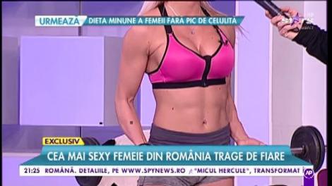 Ioana Șulea, campioana mondială în bikini, antrenament în platoul Răi da' buni
