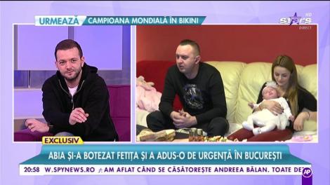 Vasilică Ceterașu și-a botezat fetița și a adus-o de urgență în București