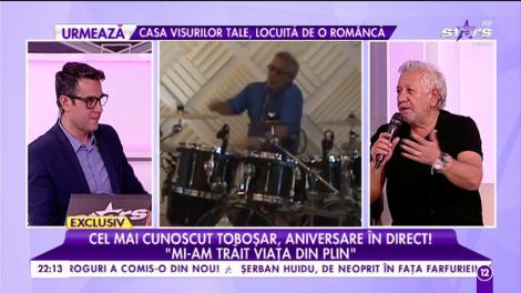 Ovidiu Lipan Țăndărică, cel mai cunoscut toboșar, își sărbătorește ziua de naștere în platoul Agenției VIP