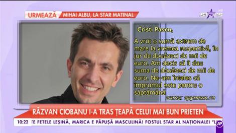 Răzvan Ciobanu i-a tras țeapă celui mai bun prieten!