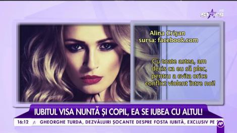 Alina Crișan și-a înșelat partenerul cu el de mână!
