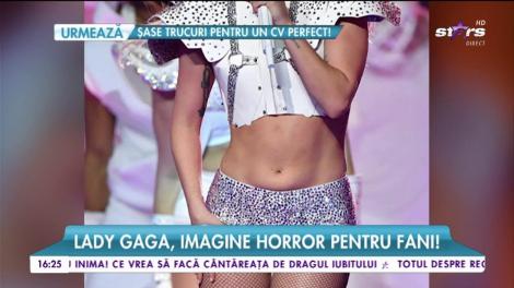 Lady Gaga, cu abdomentul lăsat pe scenă!