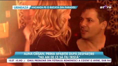 Alina Crişan, prima apariţie după despărţirea de iubit