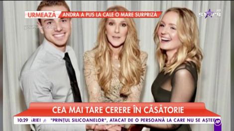 Cea mai tare reacţie! Celine Dion, martoră la logodna a doi fani. Imaginea asta face înconjurul lumii